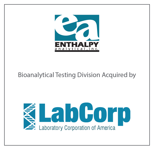 Enthalpy Bioanalytical Testing Division Acquired by LabCorp June 11, 2010