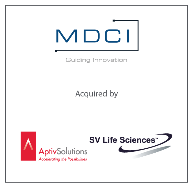 MDCI Acquired by Aptiv Solutions and SV Life Sciences August 22, 2011