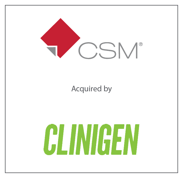 CSM (a portfolio company of Great Point Partners) has been acquired by Clinigen September 2018